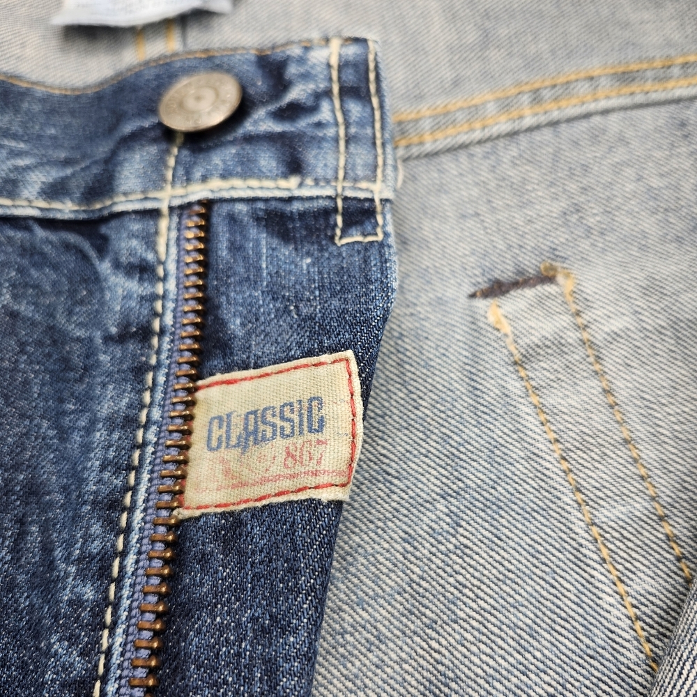 Polo Ralph Lauren Classic 867 100% Cotton Dark Blue Zip-Fly Denim Jeans 50Bx30 - Picture 5 of 8
